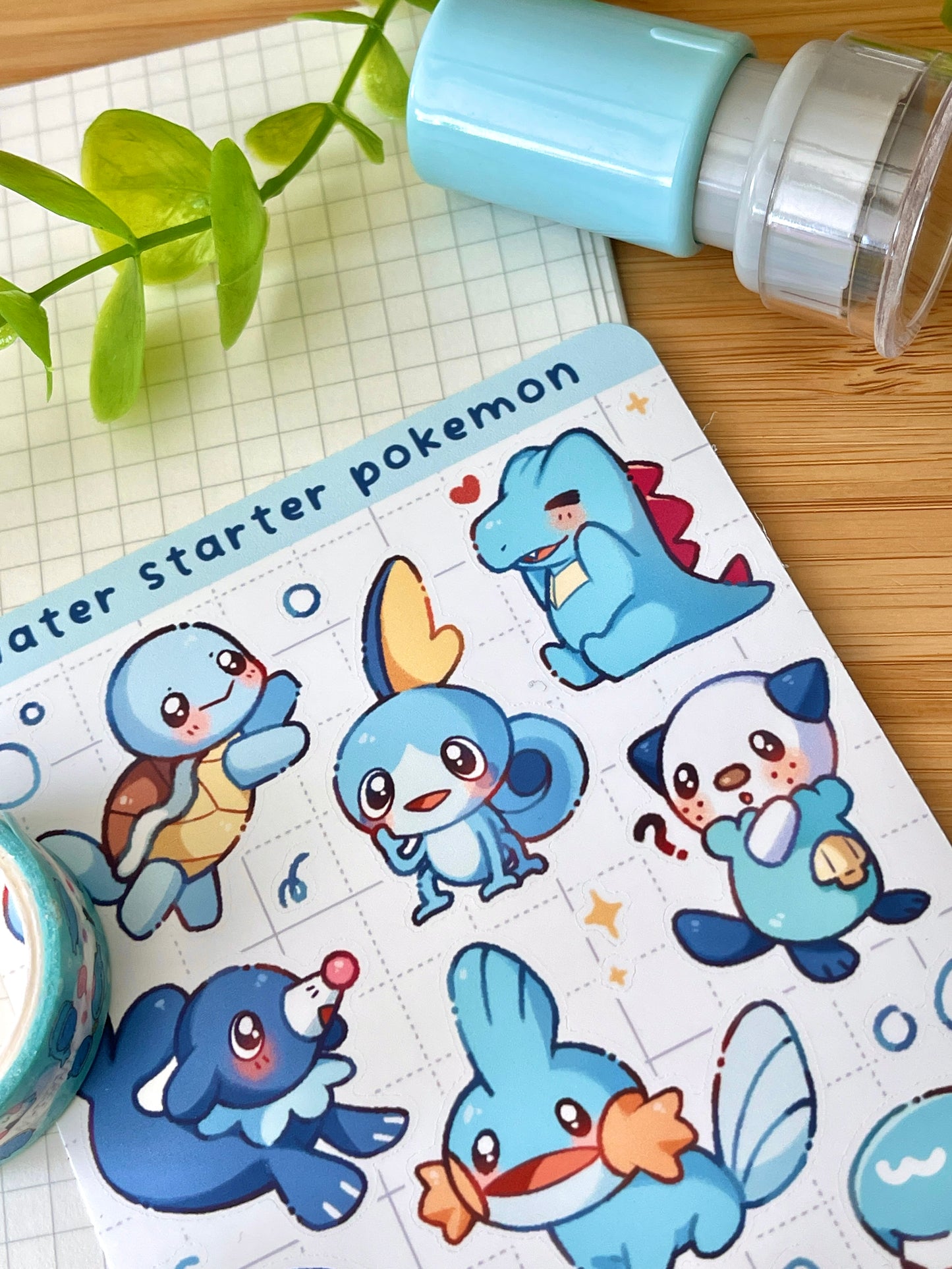 Poke Starters Sticker Sheets