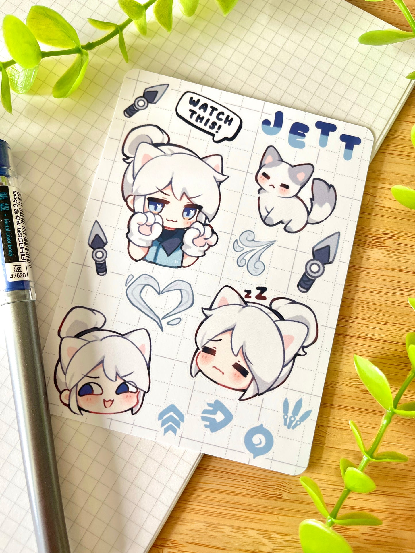 Val Cat Sticker Sheet