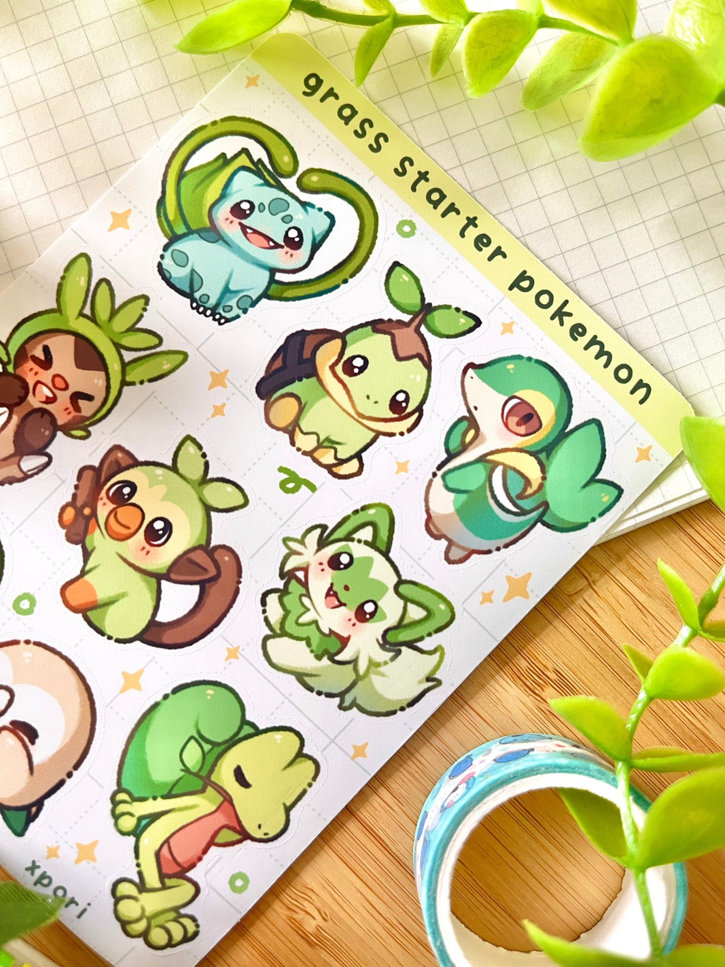 Poke Starters Sticker Sheets
