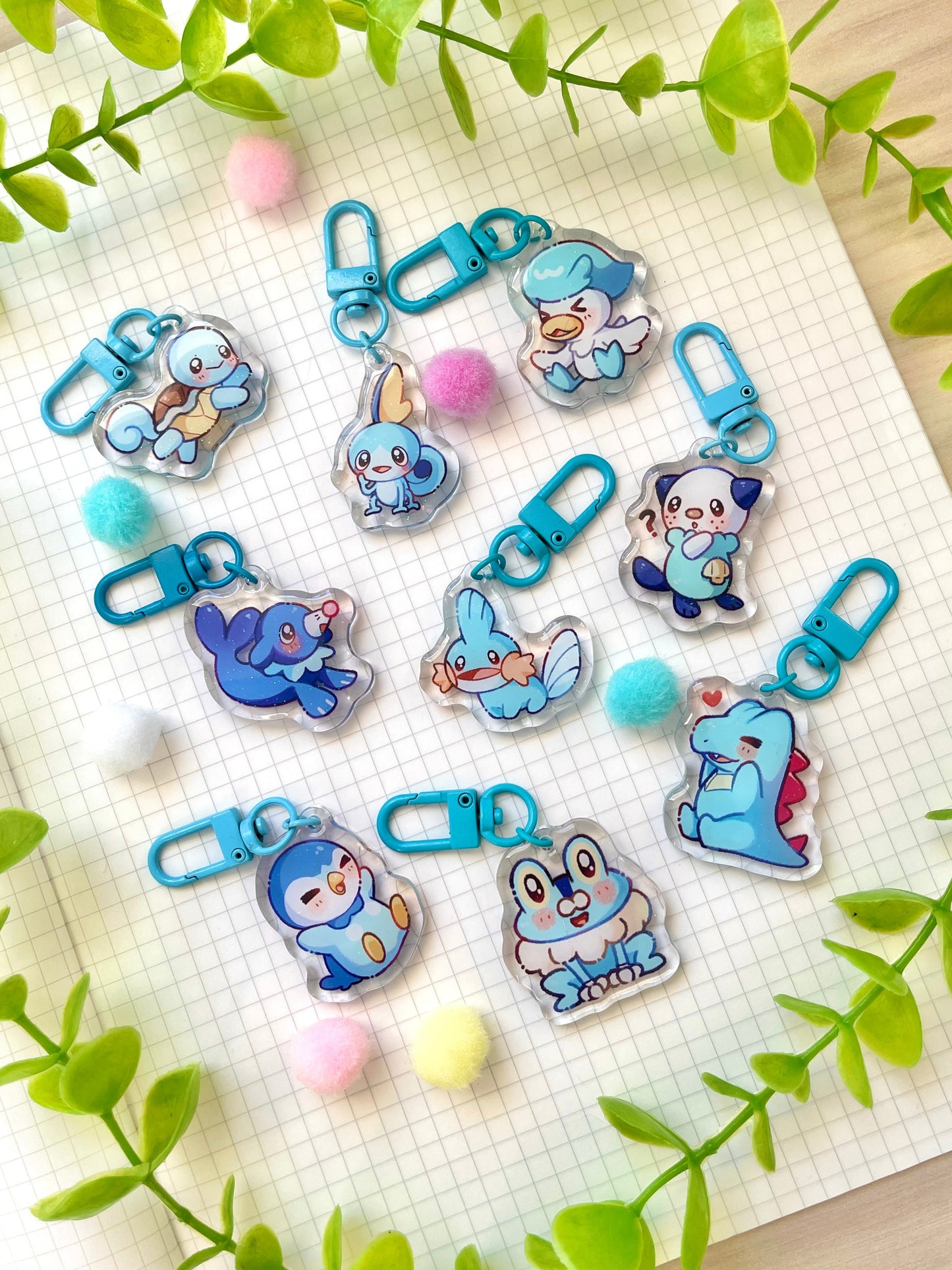 Water Starters Mini Charms